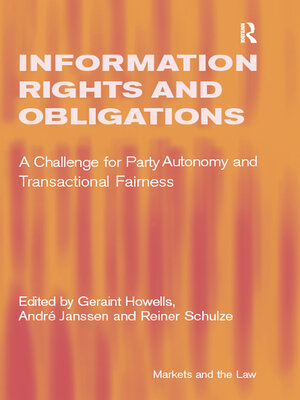 cover image of Information Rights and Obligations